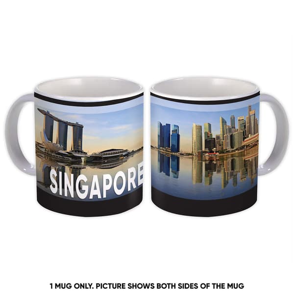Presentmugg: Singaporeansk bild Asien_Billiga presenter White