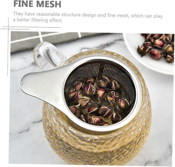 Teæg - Tesold med drypbakke - 304 rustfrit stål - Tefilter - 2 til løs te - Ekstra fint filter - Infuser - Tefilter