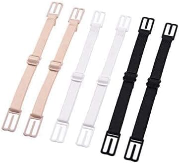 6 Pieces (Black, Skin-colored and White) Bra Strap Clip Back