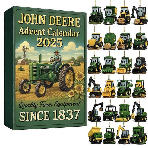 24 dage *John Deere Julekalender 2025 Nedtællingskalenderboks_Kvalitetsgaver green