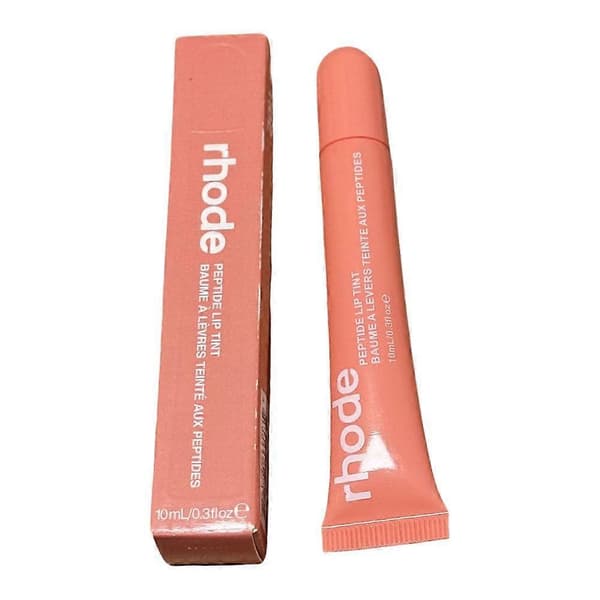 Højkvalitets Rhode Lip Gloss Peptide Lip Treatment Salty Tan Ny Original peach pit