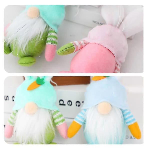 Easter Hanging Faceless Doll with Bunny Hat Pendant