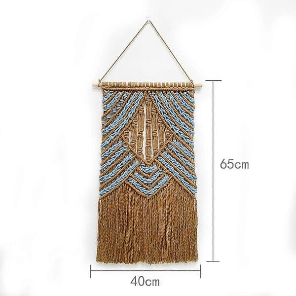Håndvevd bohemsk makrame veggteppe - bohemsk drømmefanger - veggdekor (40x65 cm)