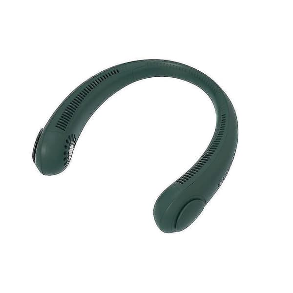 Mini Halsventilator Bærbar Hængende USB Genopladelig Luftkøler Bladeless Ventilator 3000mah green