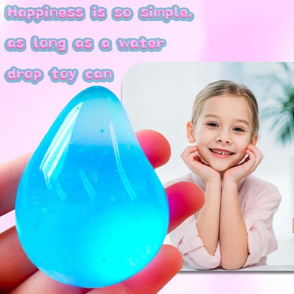 2-pak Dream Squishy Drop Stressbolde til voksne, Fidget Sensorisk Legetøj til Børn, Autisme ADHD Sensorisk Stresslindrende Legetøj, Fødselsdags...