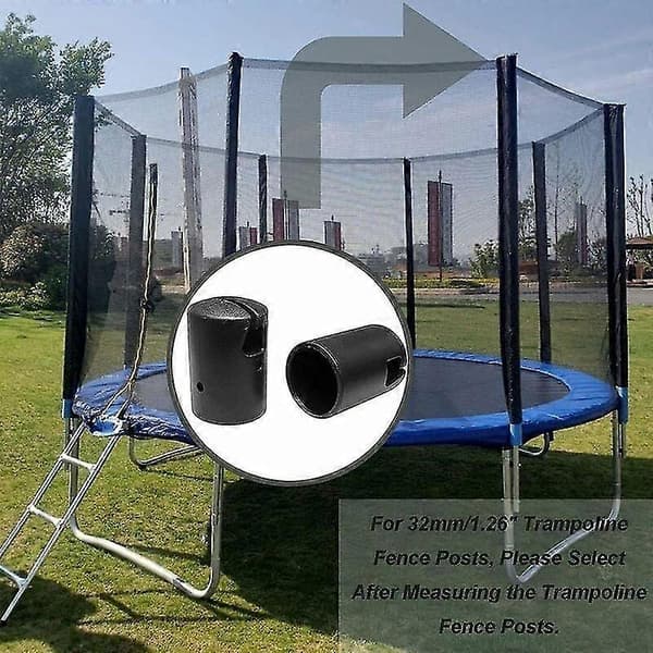 Trampolin Hætte Trampolin Endehætte Trampolin Krog Trampolin Reservedele Trampolin Tilbehør Stolpehætte til Trampolin Net Pløkker 32 MM 8 Stykker Sort_S