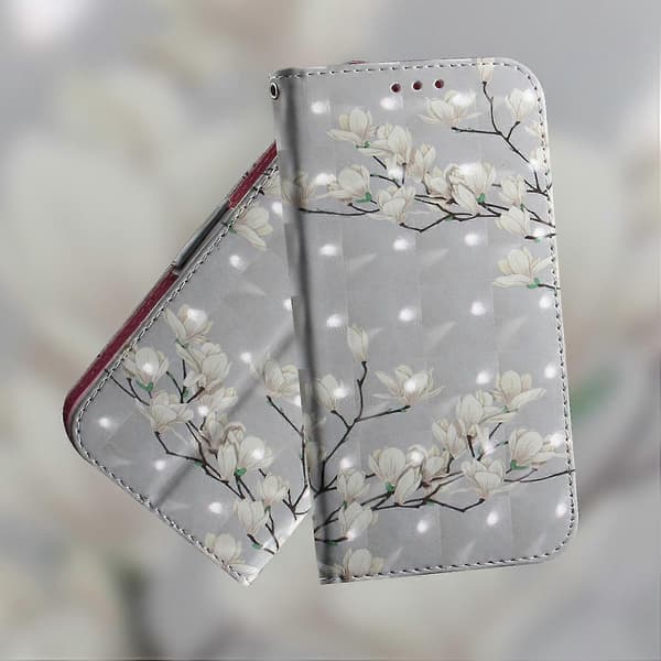 Compatible with Oneplus Nord 2t 5g Case Magnetic 3d Pattern Wallet Flip Case With Strap - Flower