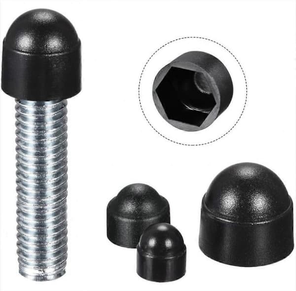 50 stk. - M12 beskyttende skruemøtrikhætte 19 mm nøgle - SORT plast