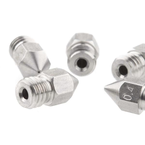 5 stk. 0,4 mm/1,75 mm 3D-printerdyser, MK8 3D-printer ekstruderdyse til Makerbot Creality CR-10/ Ender 3