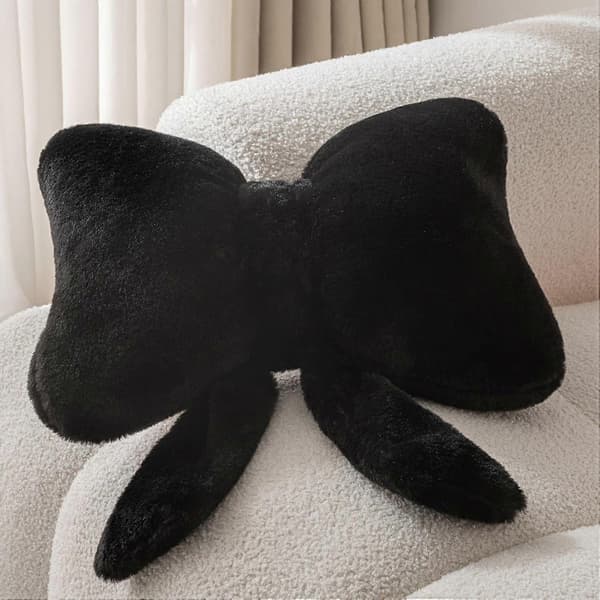 Sommerfugl Pyntepude, Ideel til en Seng eller Sofa, Sort, 32 x 38 cm