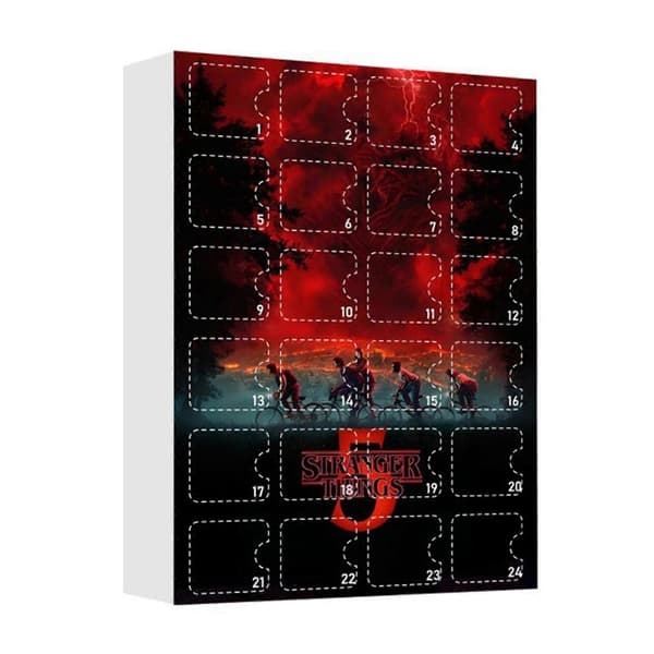 Högkvalitativ Stranger Things 2025 Adventskalender Akryl Ornament Julnedräkningslåda E