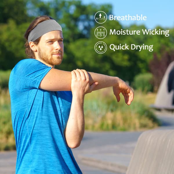 4 pcs Sweatband Headband, Cooling Sweat-Wicking Headband