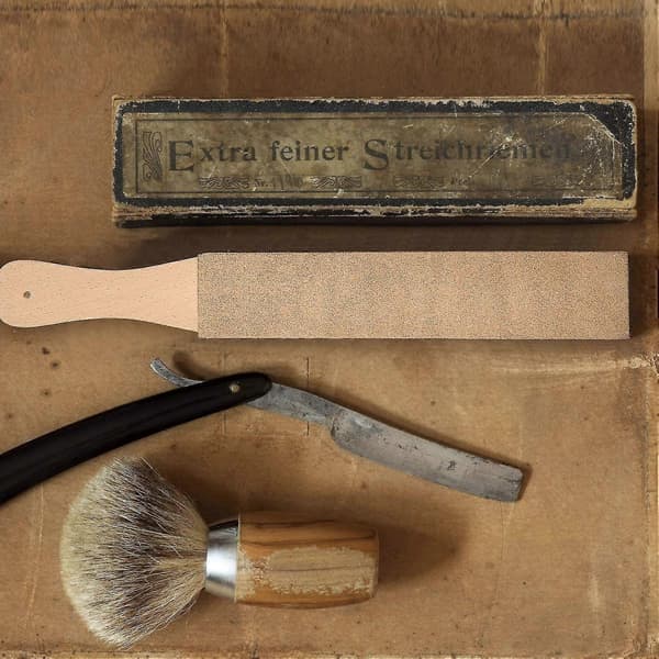 Pieces läderbryne-set, 1 st läderbryne-block och polerkit
