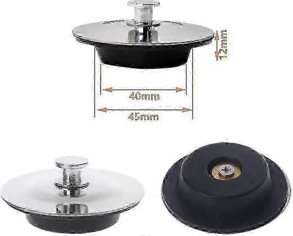 Afløbsprop 42 til 45 mm, Badekarprop, Vaskeprop, Køkken, Badeværelse