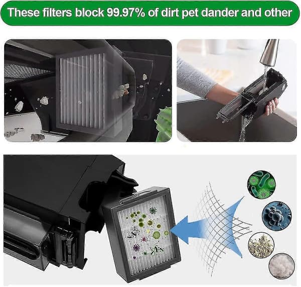 Reservedele til Irobot Roomba I7 I7+ I3 I3+ I4 I4+ I6 I6+ I8 I8+ J7 J7+/plus E5 E6 E7 Støvsuger, tilbehørssæt inkluderer 1 sæt rullebørste