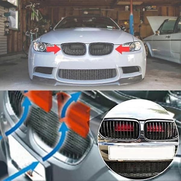 1 Par Bil Dynamisk Luftinntak System Scoops For E90 91 E92 E93 E84 Svart_Billige gaver