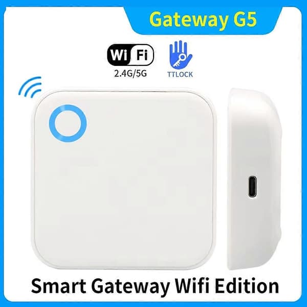 2.4G+5G TTLOCK WIFI Gateway G5 Bluetooth Mesh Dörrlås Gateway G5 för TT el TTLOCK APP el Låshubb
