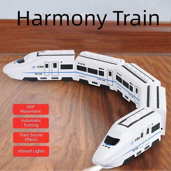 Preschool Simulation High-Speed Train Toy Set - Educational, Cognition-Boosting Toy with Lights and Sounds, Perfect for Toddlers C