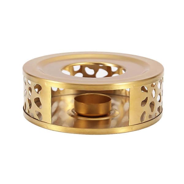 Fyrfadsstager - Tekandevarmer - Tekandevarmer - Varmer - Tevarmeplade - Varmer - Rustfrit stål - Guld - 15 cm