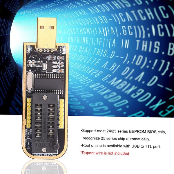 CH341a USB-programmør Eeprom Bios Flasher Programmerbare logikkredsløb med Sop8 Flash Clip Egnet til 24/25-serie Chip