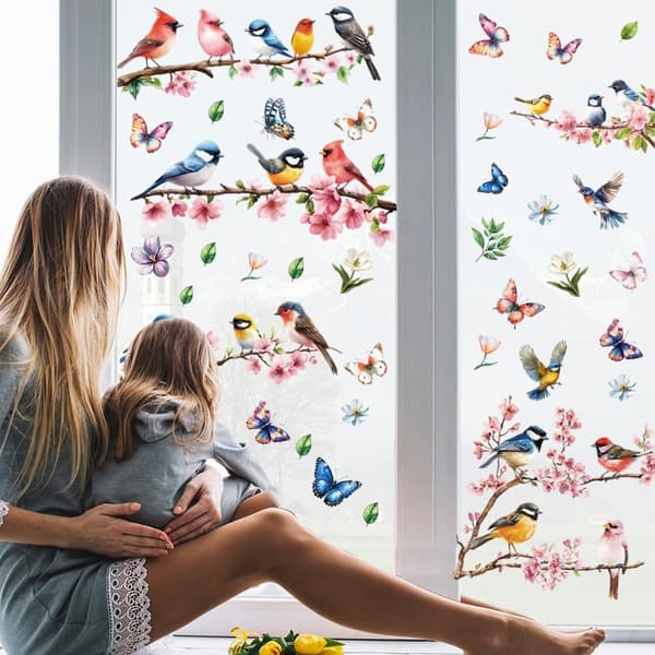 Easter Window Clings Reusable Static Decals for Home School Office Party Spring Holiday Decor