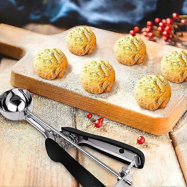Iscremske 304 rustfrit stål til is, melon, frikadeller, kage, småkagedej, ris, iscremske 5 cm