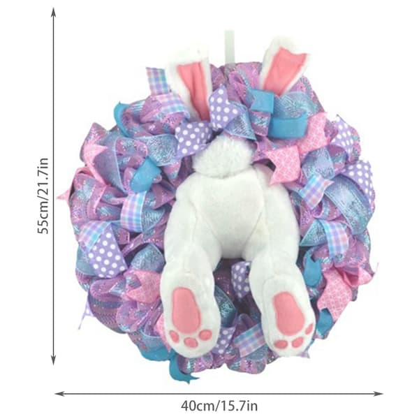 Easter Bunny Wreath Door Decoration Thief Bunny Butt Garland Ornament Prop B