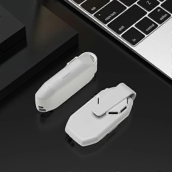 Mini genopladelig clip-on køleventilator bærbar aircondition maskeventilator Whlite
