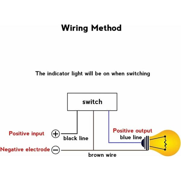 12V Waterproof Main Switch for Motorcycle ATV, Motorcycle Main Switch, LED Fog Light On/Off Switch