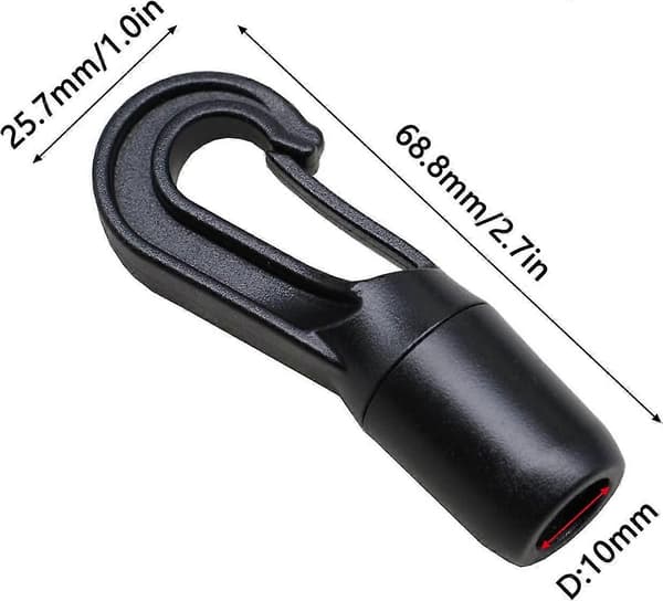Högkvalitativ Repkrok Plast Repkarbinhake Vridbara Triggerklämmor 10 st Gummispännare Spännkrok Tillbehör Krok Bungee Repkrok