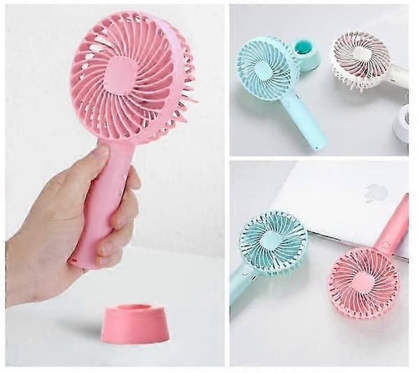 USB Genopladelig Håndholdt Ventilator - 3 Hastigheder - Grøn