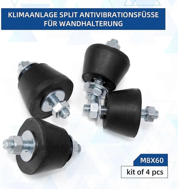 luftkonditionering vibrationsdämpare Split luftkonditionering antivibrationsfötter för antivibrationsmontering dämpare gummi väggmonterade vibrationsdämpare
