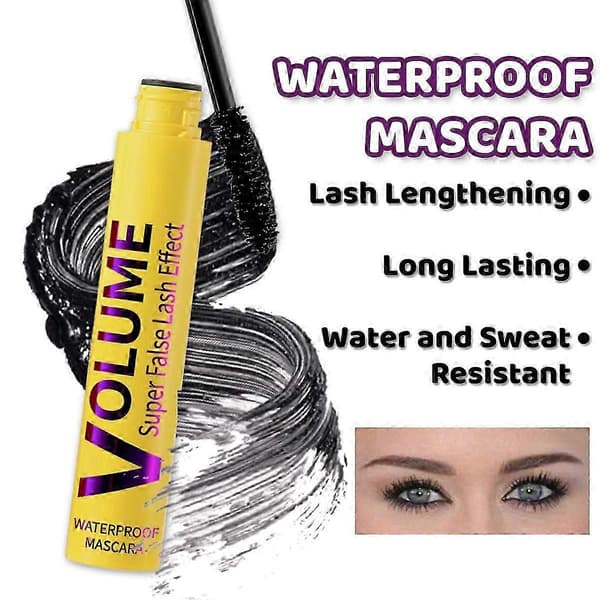 Bubble Mascara, Volum- og Lengdeformel for Dristige, Separate Vipper, Bubble Lash Mascara, Vanntett Langvarig for Kvinner 3PCS