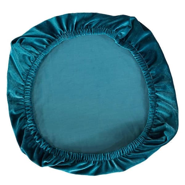 Universal Mjuk Sammet Stretch Bröllop Matsal Stol Sittdyna Överdrag_Kvalitetsgåvor Dark Blue