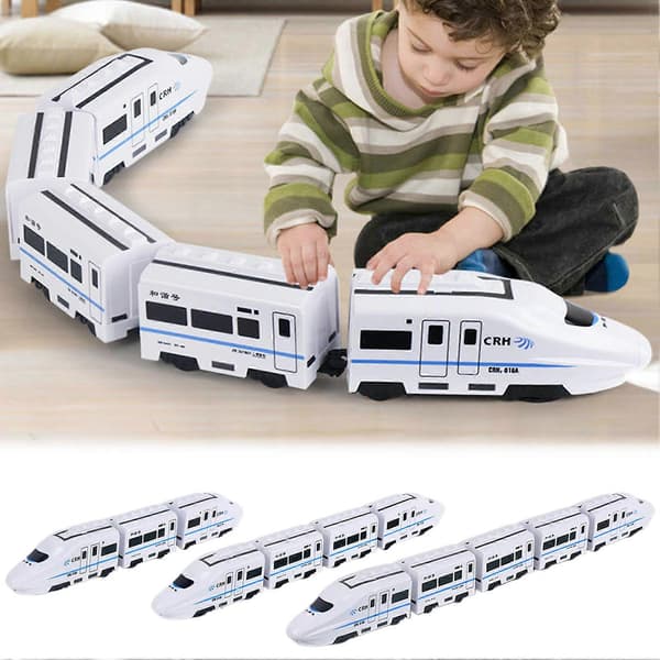 Preschool Simulation High-Speed Train Toy Set - Educational, Cognition-Boosting Toy with Lights and Sounds, Perfect for Toddlers C