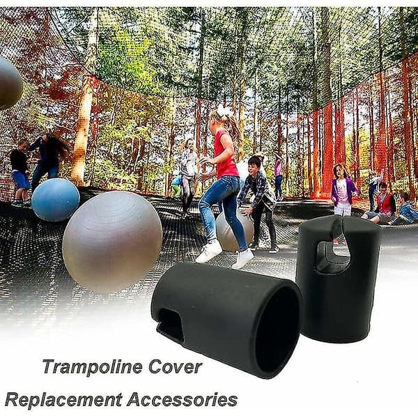 Trampolin Hætte Trampolin Endehætte Trampolin Krog Trampolin Reservedele Trampolin Tilbehør Stolpehætte til Trampolin Net Pløkker 32 MM 8 Stykker Sort_S