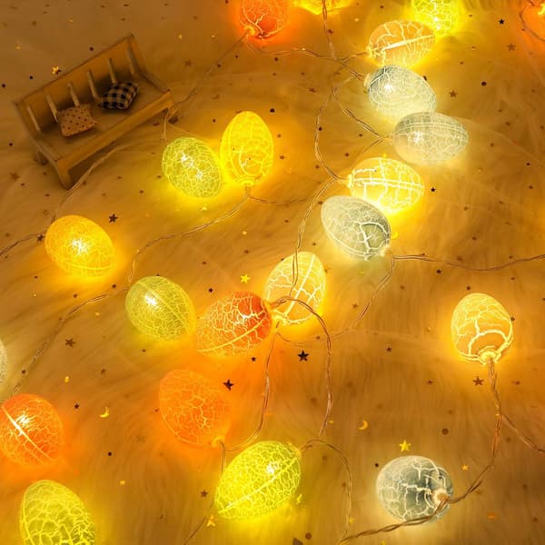 Easter Egg String Lights | Battery Operated Fairy Lights | 10 Lights Easter Decoration | Perfect for Spring and Bedroom Decorations