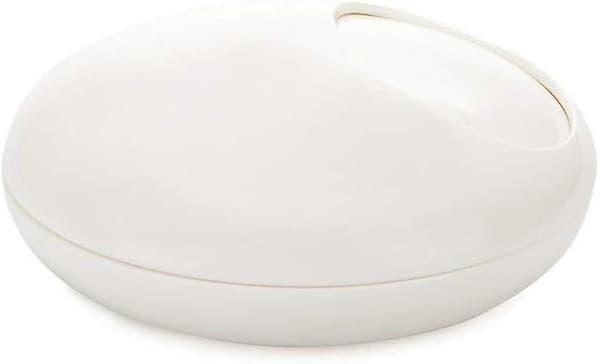 Pebble askebæger med låg (Hvid)_Bra saker
