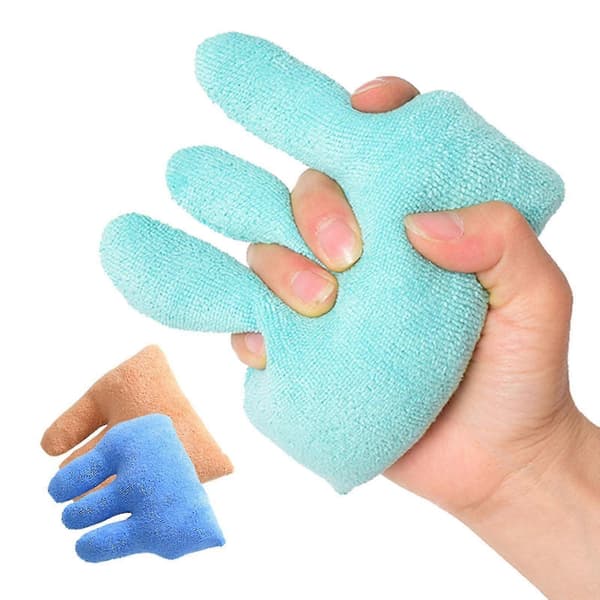 Fingerkontrakturkudde, kon med fingerseparator handgrepp handflatsgrepp pad_Billiga presenter blue