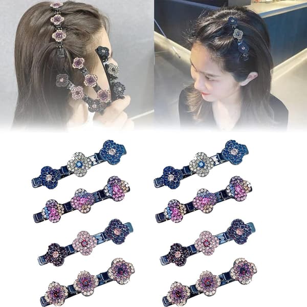 8 stk. glitterhårklemmer