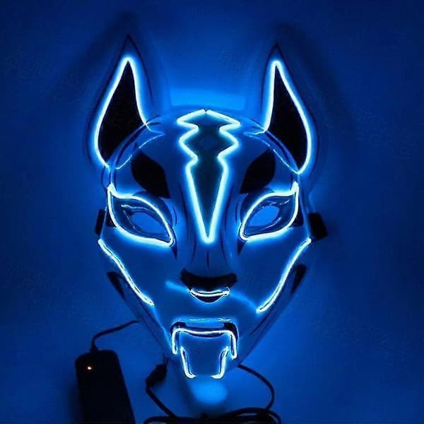 Summer Driftled Halloween Lysende Maske Overraskelsesgave Blue