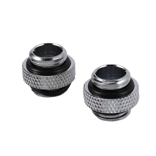 2 stk. G1/4 Mini udvendigt gevind han til han vandkøling roterende fitting adapter vandkøling Conn-haoyi Silver