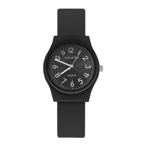 Silikonikumi hyytelövärit rannekello sateenkaarikello lapset uusi E7 Black One size