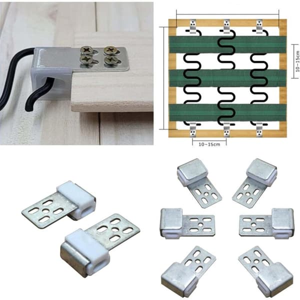 30 stk. metalclips til sofa, 5-hullers møbelclips, reservedele til polstrede møbler, reservedele til sofa