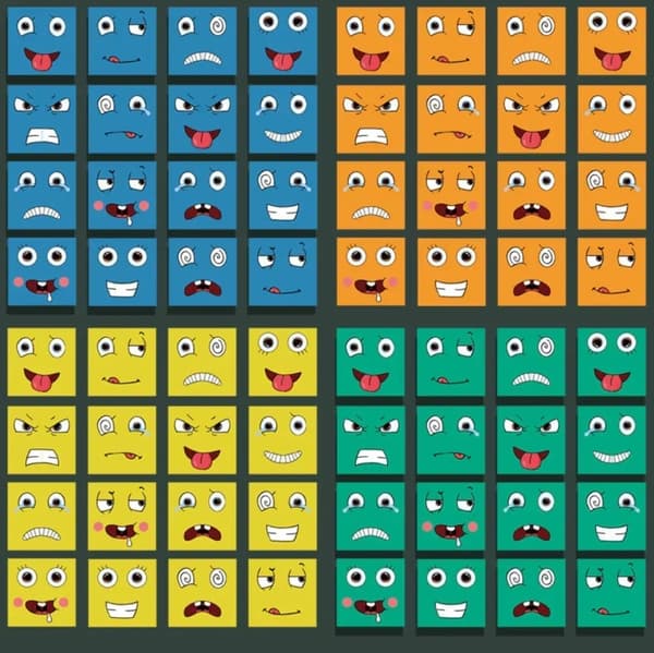 Kub Ansiktsbytes Träpussel Byggstenar Brädspel Montessori Uttryck Träblock Blocos För Barn Leksaker Present_Super Gift Iron Box 64pcs card
