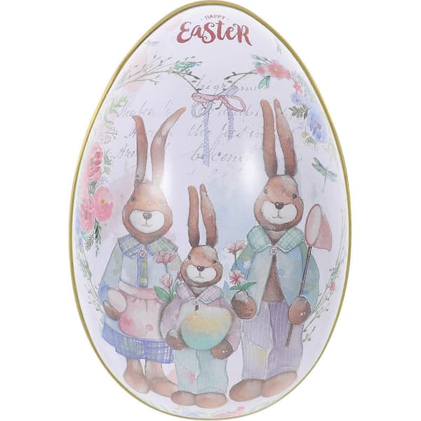 Easter Egg Candy Tin Box, Empty Tin Can, Easter Metal Gift Box, Easter Party Favor Box
