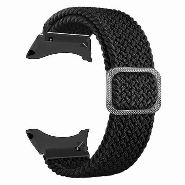 Højkvalitets Strækbar 22mm Blød Nylon Elastisk Flettet Rem Urrem Til Suunto Core Black