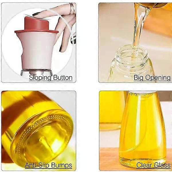 Oljeflaska med sprayfunktion i glas, vit, 150 ml