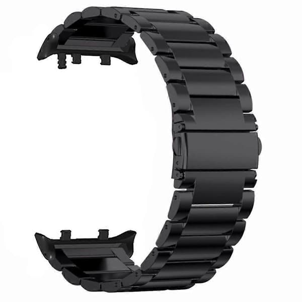 Til Huawei Watch D2 Udskiftningsurrem Tre-perle Solid Rustfrit Stål Armbånd_Billige gaver Black
