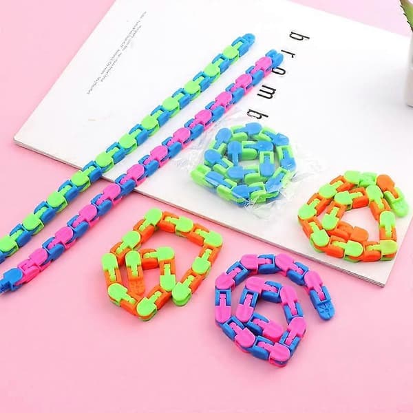 DIY Wacky Tracks Orm Pussel Fidget Leksaker Snap Click Pussel Figet Ny Sensorisk ADHDSöverraskningspresent 03 1pcs random